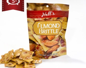 Hall's Almond Brittle Snack Bags, 3.5 oz (5 count)