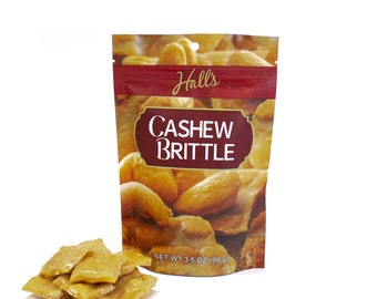 Hall's Cashew Brittle Snack Bags, 3.5 oz (5 count)