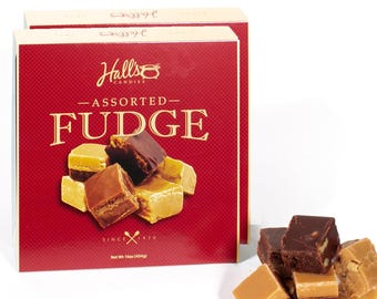 Hall's Candies Fudge Custom 2 Lb Box - Creamy and Smooth Fudge Sampler - Choose Any 2 Flavors