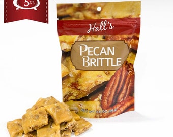 Hall's Pecan Brittle Snack Bags, 3.5 oz (5 count)