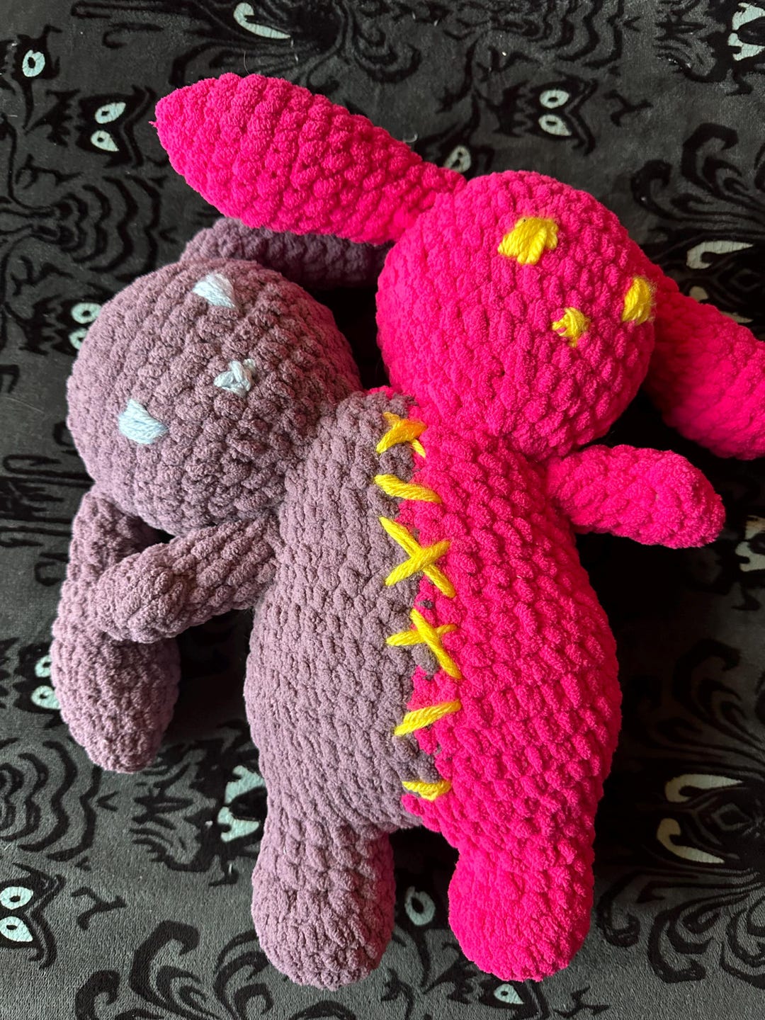Two-headed Crochet Bunny Plush - Etsy