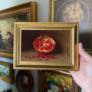 Vintage Style Still Life pomegranate painting Art Print gallerywall Vintage painting, nursery wall decor, antique wall art, boys room