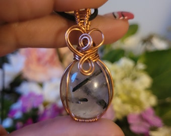 Tourmalinated Quartz Pendant