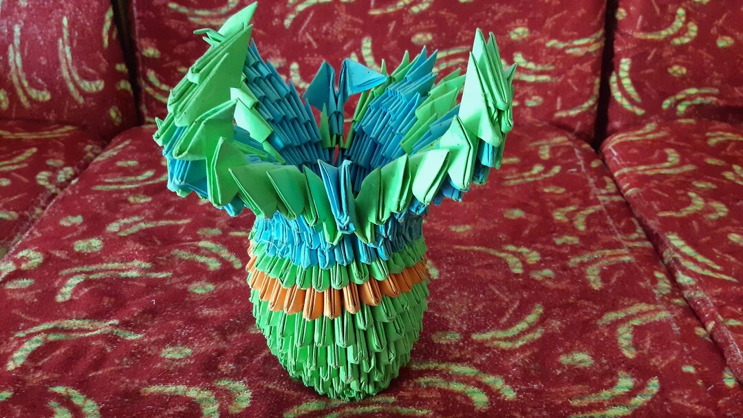 Handmade Paper Flower Vase for Gift, Thanksgiving, Table Flower Vase