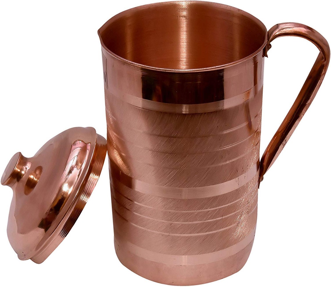 Pure copper handmade ayurveda healing drinkware 1700 ML Etsy