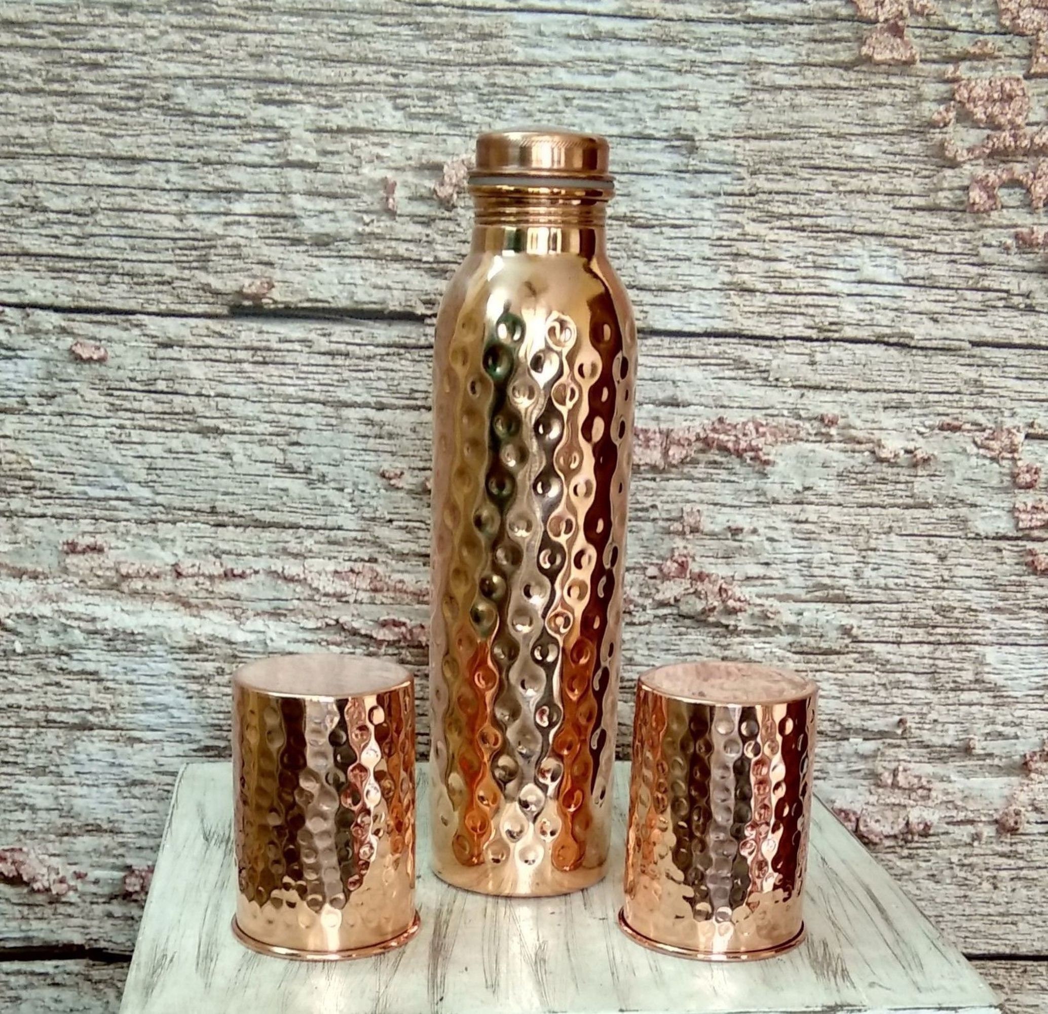 Pure copper handmade drinkware 1000 ML Water Bottle Ayurveda Etsy