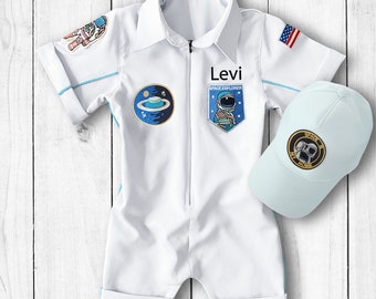 Space Baby Shower-Space Theme Birthday Party-Astronaut Costume-Halloween Costume-Space Jumpsuit-Space Themed Nursery