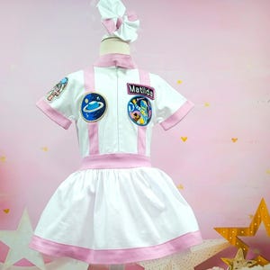 Pink Dress Space Suit Space Theme Birthday Party-Astronaut Costume-Space Baby Shower-Halloween Costumes Nursery