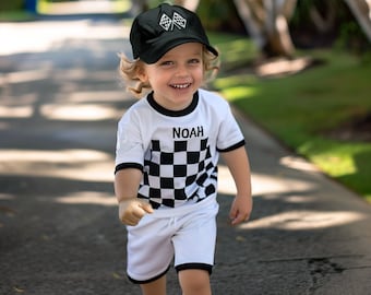 Dos Rápido Cumpleaños Personalizado Traje de Carrera-Halloween Disfraces-Rápido Un Cumpleaños-Coche de carreras Cumpleaños-Raza de arrastre