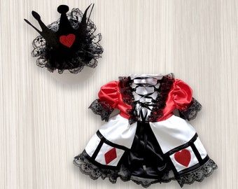 Queen of Hearts Dress|Halloween Costume|Witchy Dress|Gothic Dress|Photography Props|Princess Dress Women|Victorian Dress