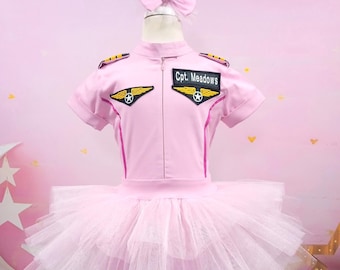 Pink Captain Pilot Gifts for Kids-halloween Costume-tie Pilot