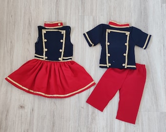 Girls Tin Soldier Suit- Christmas Dress -  Boy English Soldier Suit- Halloween Costume-1st Birthday Gift-Royal Soldier Cap-Photography Props