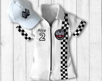 Checkered Dress Two Fast Birthday-Race Car Birthday-Custom Race Suit-Halloween Costumes-1st Birthday Gift-Photography Props
