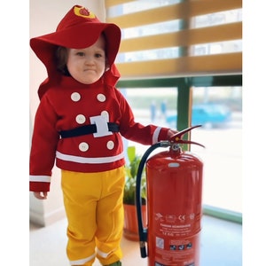 Baby Firefighter Gift for Kids-Fire Fighter 1st Birthday Gift-Halloween Costumes-Photography Photobooth Props image 1