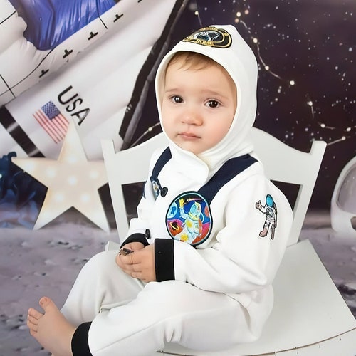 Baby Toddler Boy Astronaut Costume Space Suit Cosplay Party Jumpsuit Halloween Rompers 