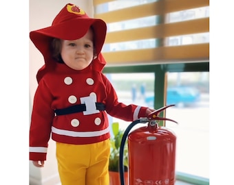 Baby Firefighter Gift for Kids-Fire Fighter 1st Birthday Gift-Halloween Costumes-Photography Photobooth Props