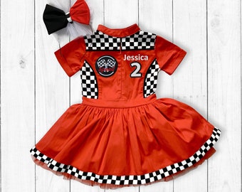 Fast One Birthday-Two Fast Birthday Custom Race Suit-Tutu Checkered Dress-Race Car Birthday-Halloween Costumes