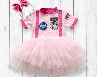 Pink Tutu Dress Space Theme Birthday Party-Astronaut Costume-Space Baby Shower-Halloween Costumes-Space Themed Nursery