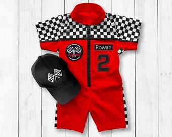 Two Fast Birthday Custom Race Suit-Halloween Costumes-Fast One Birthday-Race Car Birthday-1st Birthday Gift-Drag Race