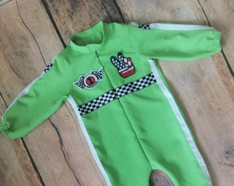 Custom Race Suit | Race Car Birthday | Halloween Costume | 1st Birthday Gift | Photography Props | Infant Costume