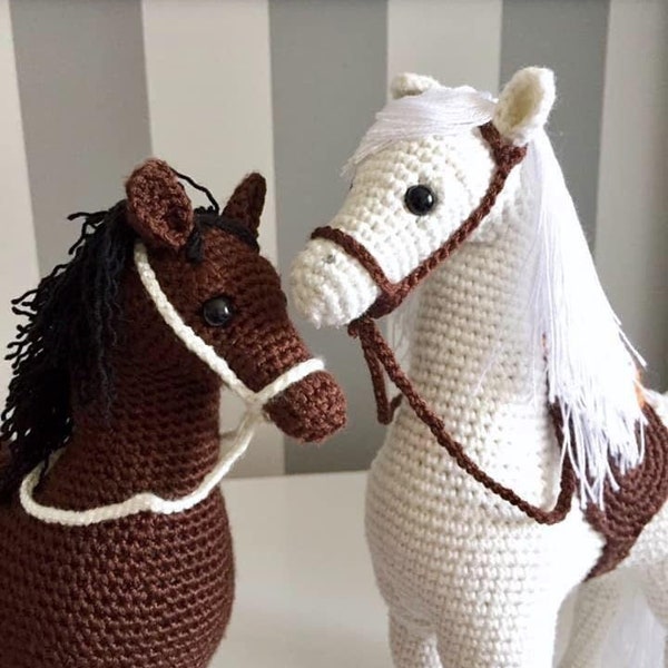 Caballo Amigurumi Juguete-Decoración para Dormitorio-Halloween Ganchillo Juguetes Caballo Regalos-Caballo Adorno Decoración Temática