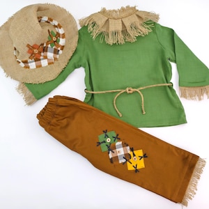 Toddler Scarecrow Costume – Baby Fall Outfit for Halloween or Themed Photoshoot