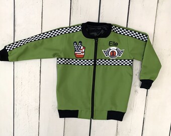 Custom Halloween Costume-Drag Racing Jacket Men-Cars Birthday-Drag Race Car Birthday-Racer Jacket-Motorcycle Jacket-Red