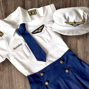 Pilot Gifts for Kids | Halloween Costume | Captain Hat | Aviation Gifts | 1 Year Old Girl Gift | Air Force Gift