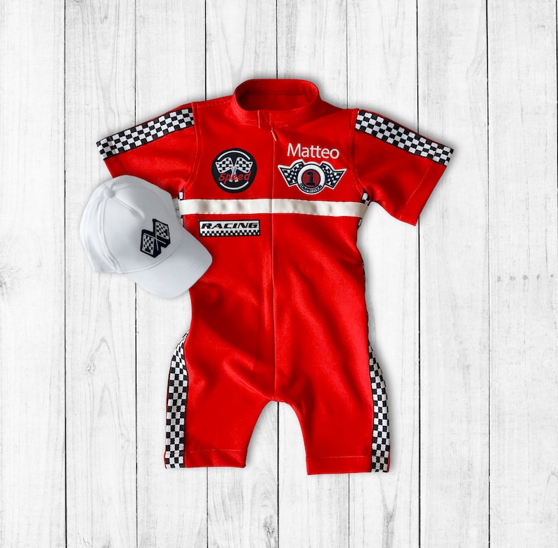 Custom Race Suit-Race Car Birthday-Halloween Costume-1st Birthday Gift-Photography Props-Infant Costume-Racer Jacket image 3