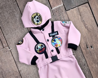 Tuta spaziale personalizzata-Casco astronauta bambino-Costume di Halloween-Fotografia Oggetti di scena-Spazio Tema Decor-Compleanno Cosplay Costume