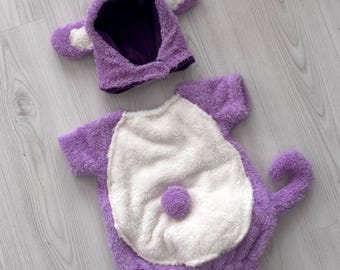 Purple Monkey Ape Costume-Chimpanzee Costume-Halloween Costume-Toddler Costume