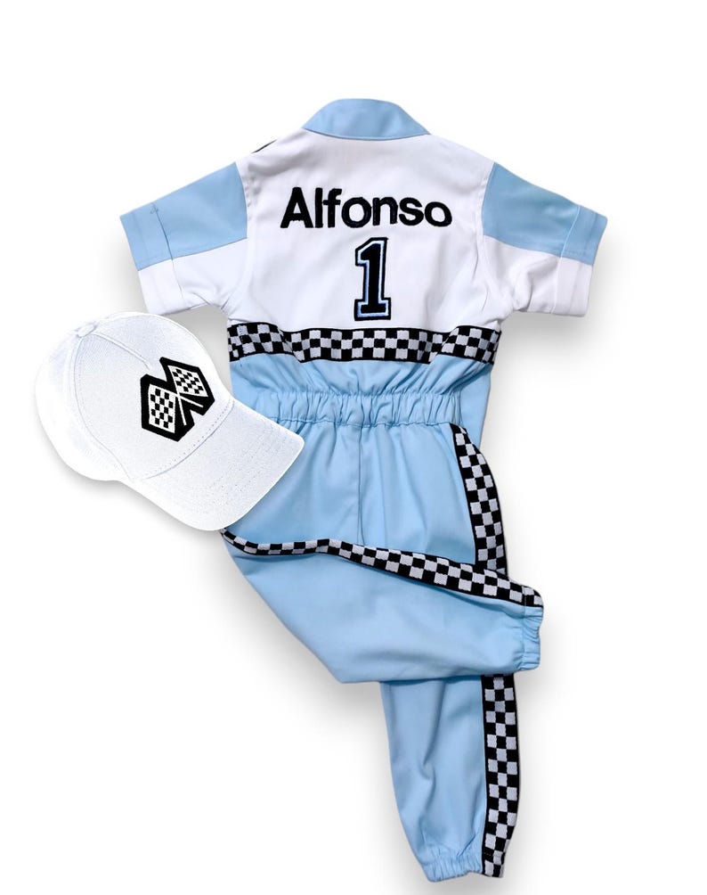 Two Fast Birthday Custom Race Suit-Halloween Costume-Drag Race-Two Fast One Birthday-1st Birthday Gift-Race Car Birthday image 9