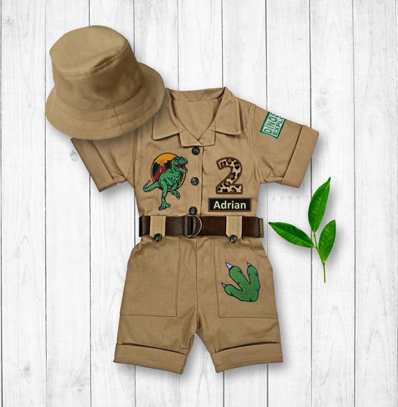 Dinosaur Explorer-Trex Birthday-Paleontologist Gift-Dinosaur Birthday Halloween Costume-Three Rex Invitation-Two Wild