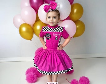 Aangepaste raceauto verjaardag - racejasje - Halloween kostuums - eerste verjaardagscadeau - fotografie rekwisieten - kinderkleding