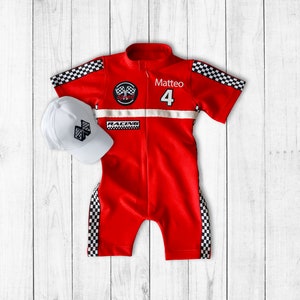 Custom Race Suit-Race Car Birthday-Halloween Costume-1st Birthday Gift-Photography Props-Infant Costume-Racer Jacket image 1