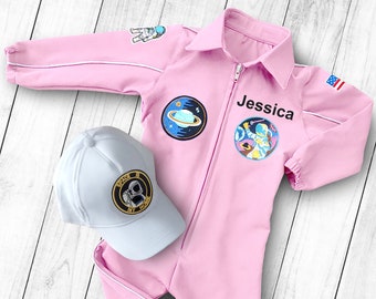 Pink Space Theme Birthday Party-Astronaut Costume-Space Baby Shower-Halloween Costumes-Space Jumpsuit-Space Themed Nursery