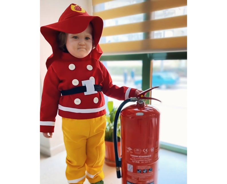 Baby Firefighter Gift for Kids-Fire Fighter 1st Birthday Gift-Halloween Costumes-Photography Photobooth Props image 1