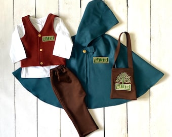 Ring Bearer Baby Costume Set- First Birthday-Hooded Cloak Cape-Medieval Cosplay Costume-Halloween Costumes-1st Birthday Boy