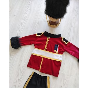 Tin Soldier-English Soldier Suit-Halloween Costumes-1st Birthday Gift-Royal Soldier Cap-Photography Props