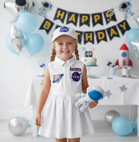 strapless open back dress Retro Rockets Space Girl Dress main image 0