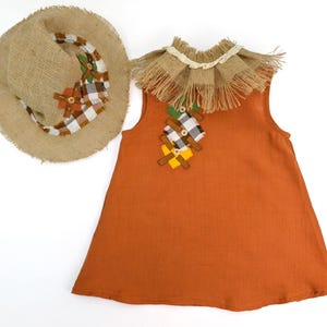 Scarecrow Dress for Toddler – Fall Halloween Costume for Baby Girl or Photoshoot Outfit