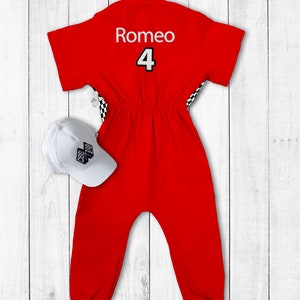 Two Fast Birthday Custom Race Suit-Fast One Birthday-Race Car Birthday-Halloween Costumes-1st Birthday Gift-Drag Race SSPant+Hat+BackName