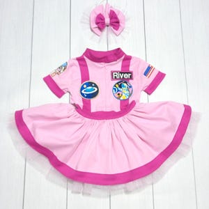 Pink Tutu Dress Space Suit Space Theme Birthday Party-Astronaut Costume-Space Baby Shower-Halloween Costumes Nursery