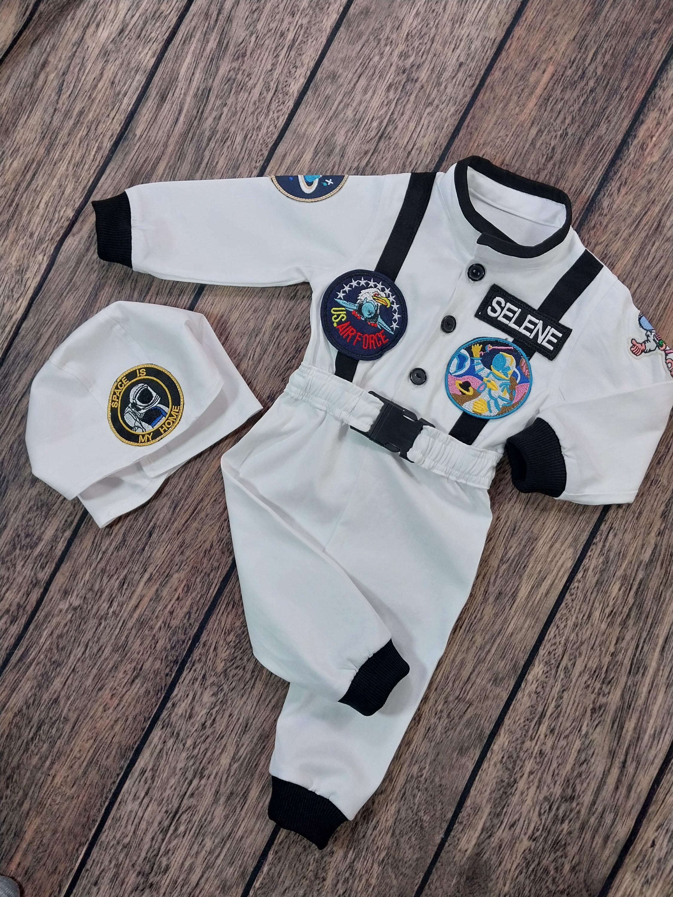 Costume Da Astronauta Per Bambini - Completo Di Casco, Guanti E Adesivi, Per Carnevale E Halloween - Foto 11