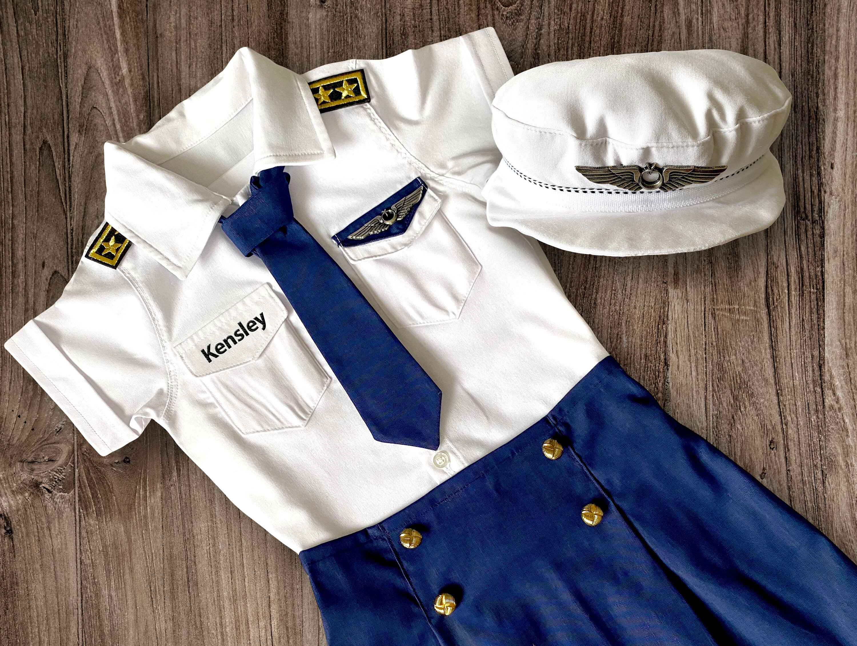 Disfraz de piloto de Halloween/Traje de recién - Etsy España Disfraz de piloto de Halloween/Traje de recién - Etsy España