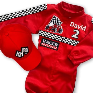 Custom Race Suit-Race Car Birthday-Halloween Costume-1st Birthday Gift-Photography Props-Infant Costume-Racer Jacket