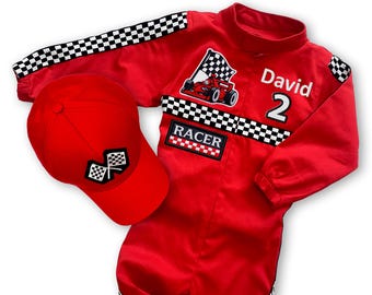 Custom Race Suit-Race Car Birthday-Halloween Costume-1st Birthday Gift-Photography Props-Infant Costume-Racer Jacket