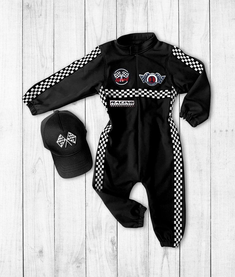 Deux Anniversaires Rapides-Anniversaire de Voiture de Course Costume de Course Personnalisé-Rapide Un Anniversaire-Costumes d'Halloween Long+Hat