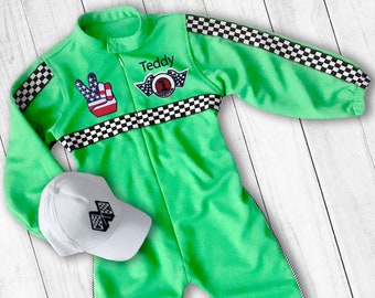 Custom Race Suit-Drag Race Car Birthday-Halloween Costume-1st Birthday Gift-Photography Props-Racer Jacket-Cars Birthday