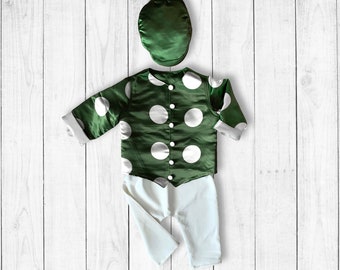 Jockey Outfit cadeau voor paardenliefhebber-Ruitershirt-Paardenkleding-Halloween Kostuums-paardenrennen - eerste Rodeo Verjaardag